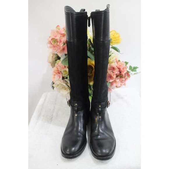 Tory Burch Simone Riding Boots Leather size 7m (bota1400 - Picture 2 of 12